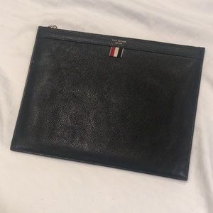 Thom Browne Clutch Black Zipped Pouch